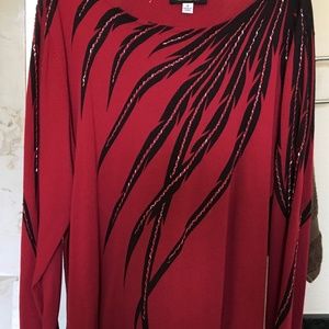 Bob Mackie Beaded Sweater Tunic